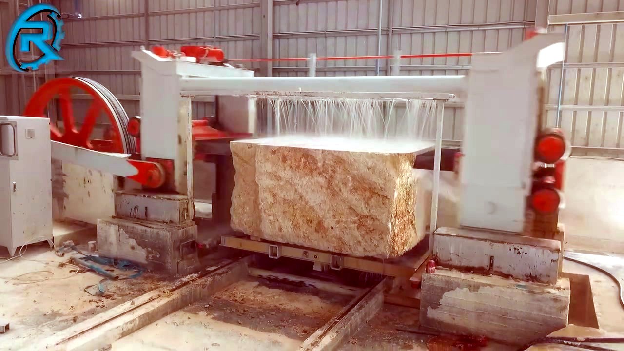Large stone block processing machine