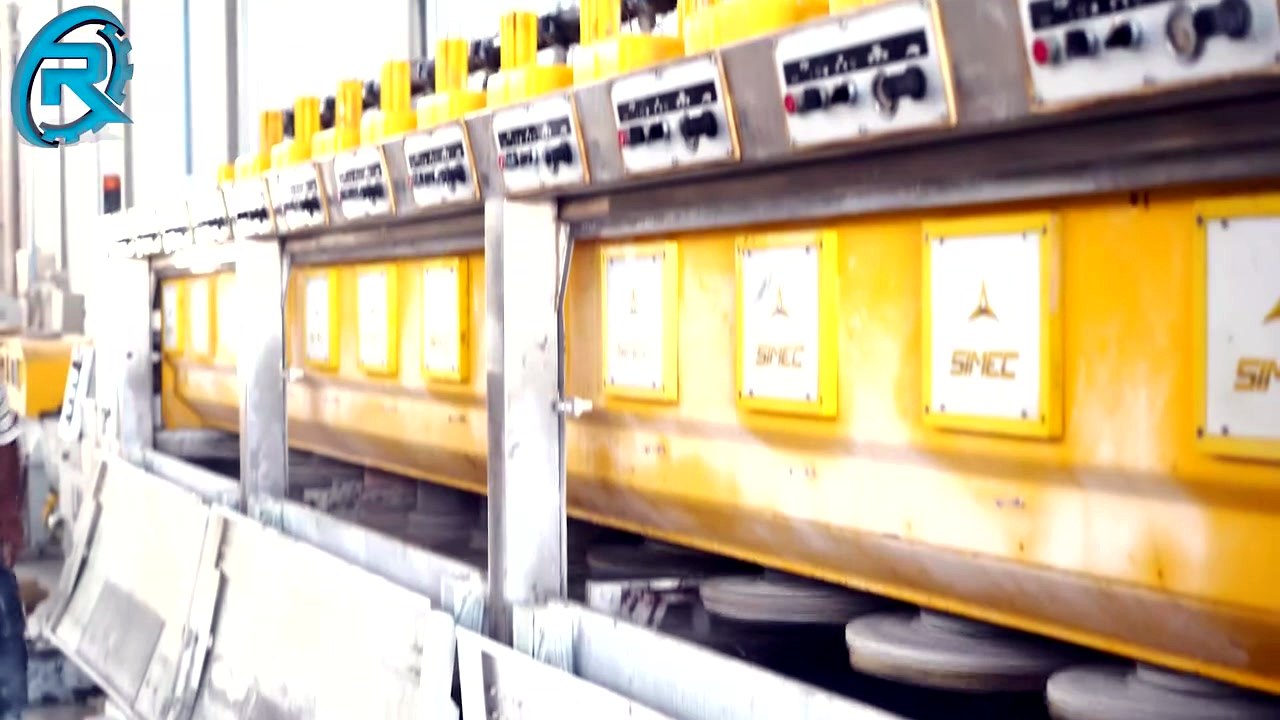 Automated stone polishing line